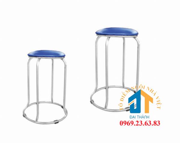 Ghế ngồi inox có nệm chân có vòng kiềng 