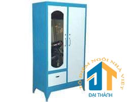 Tủ sắt quần áo 2 cửa ngang 1m2 cao 1m8 - TSDT06