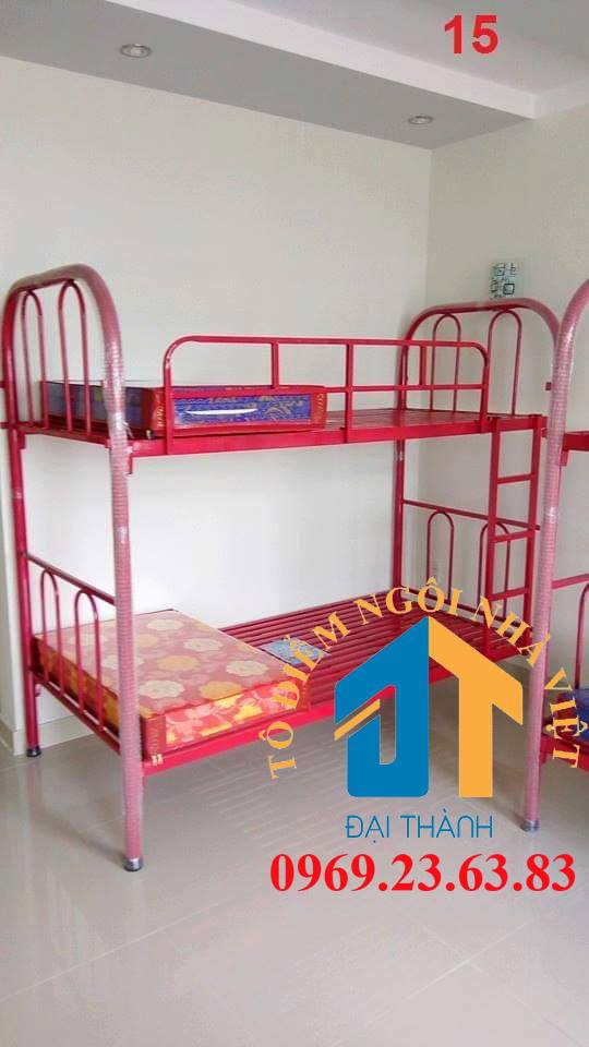 Giường sắt 2 tầng ngang 1m2 x 2m Đại Thành