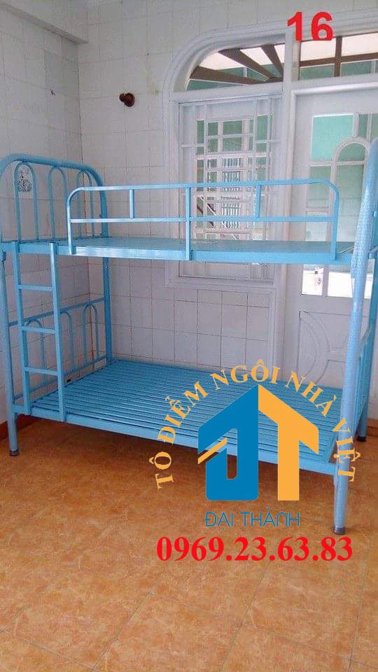 Giường sắt 2 tầng ngang 1m X2M Đại Thành