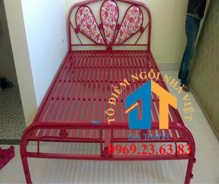 Giường sắt ngang 1m2 dài 2m Đại Thành