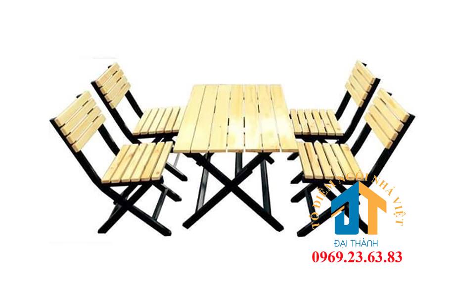 Bộ bàn ghế quán nhậu gỗ pallet